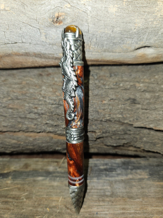 Dragon Pen W/Cats eye top in Alumilite