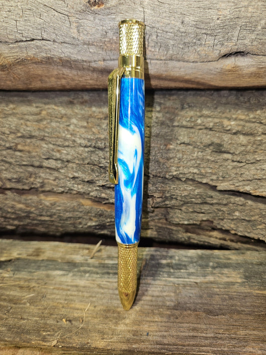 Gold Twist Pen in Alumilite