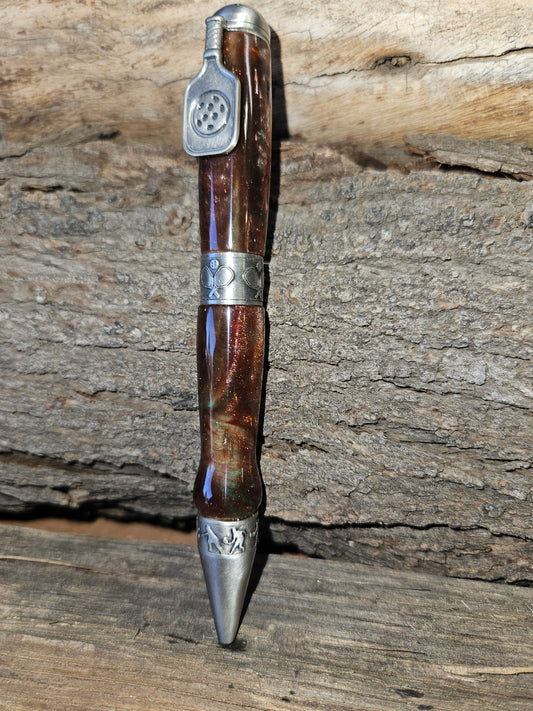 Pickleball pen in Antique Pewter with Allumilite body