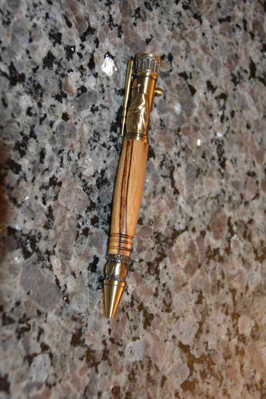 Baseball Pen in Zebra Wood
