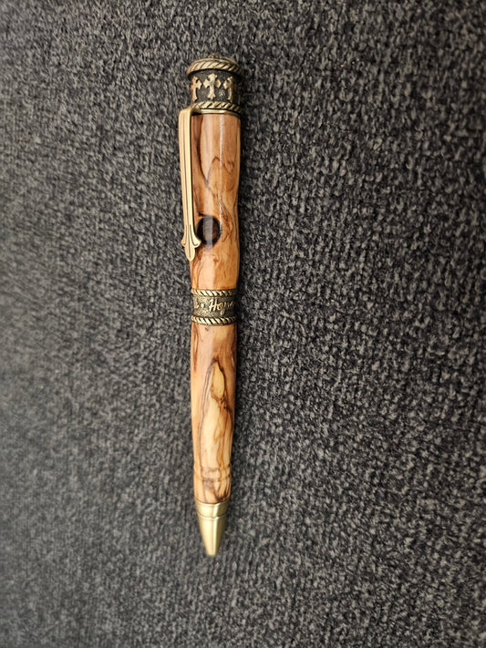 Faith, Love, Hope Pen in Bethlehem Olive Wood