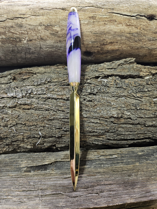 Letter Opener in Purple Alumilite