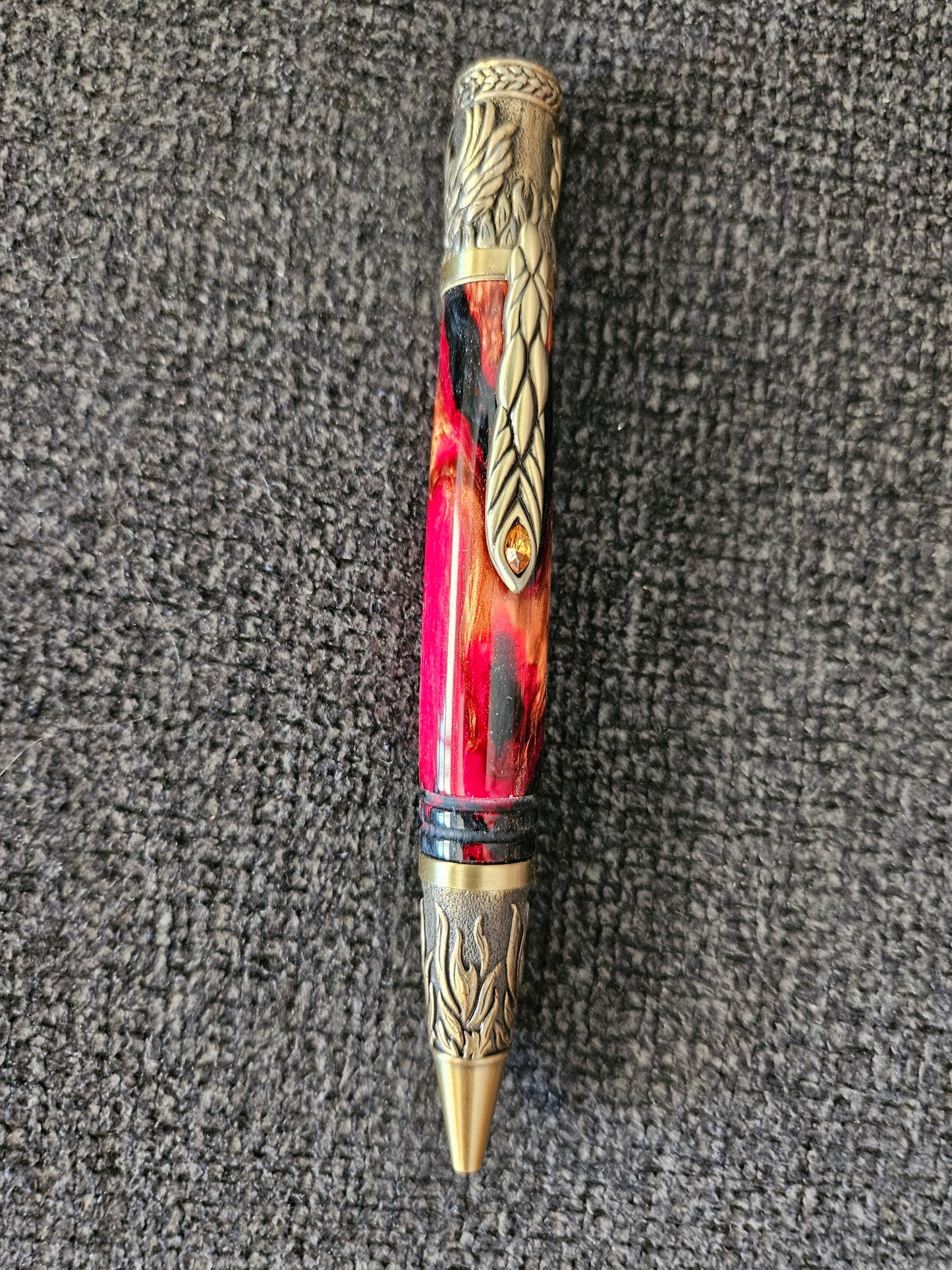 Phoenix Rising Pen in 'Fire' & Black Alumilite