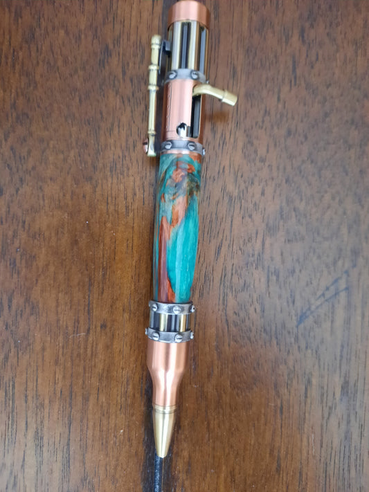 Steampunk Pen in 'Metal' Alumilite